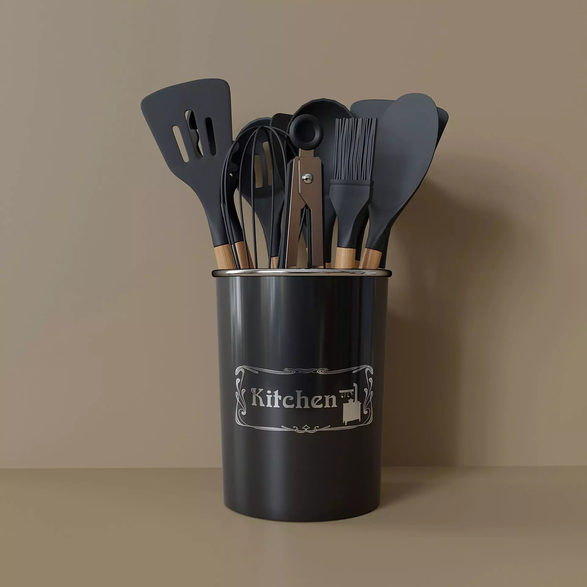 Set of kitchen utensils 3D model_0