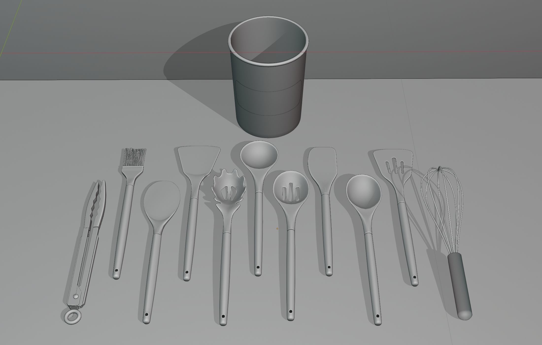 Set of kitchen utensils 3D model_6