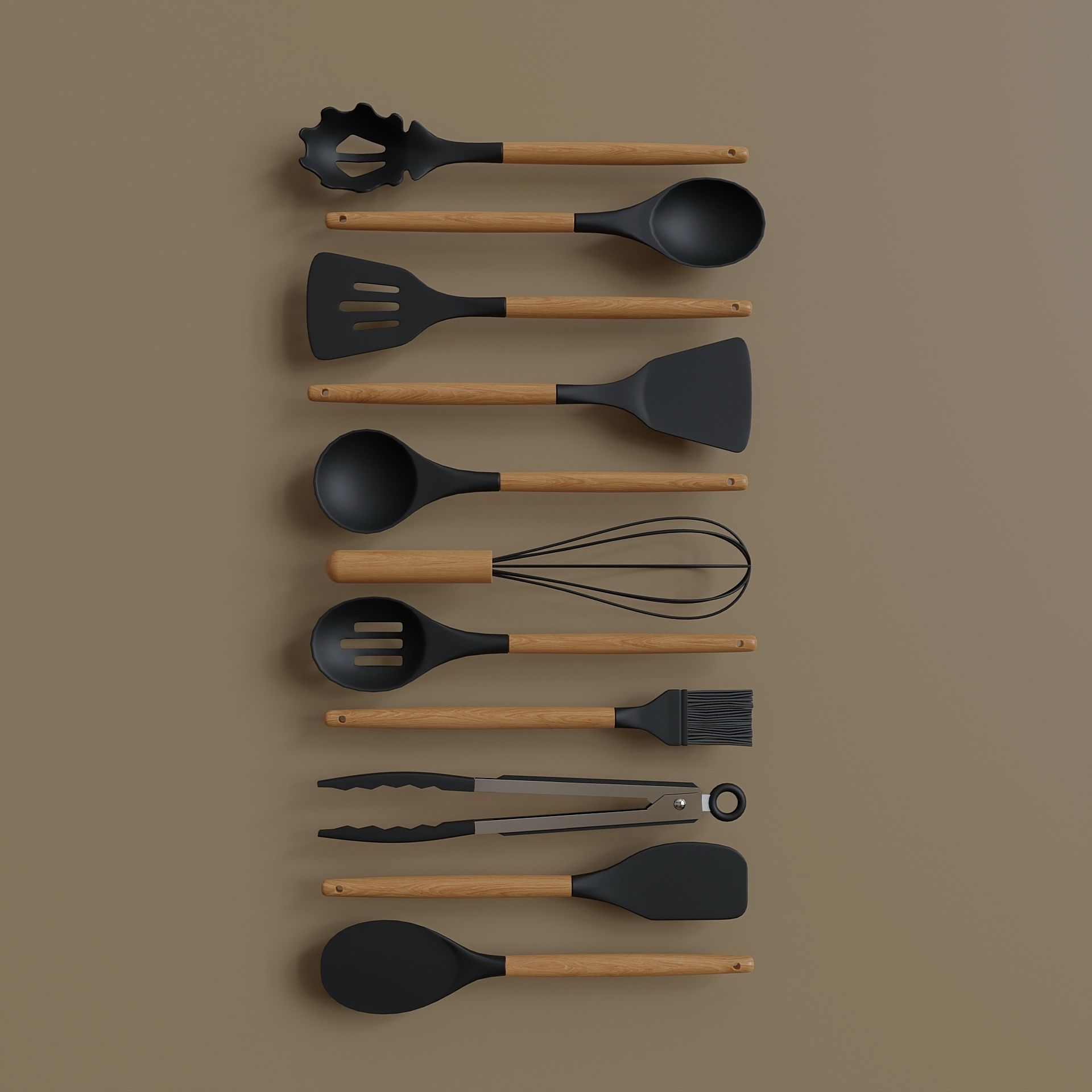 Set of kitchen utensils 3D model_1