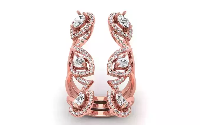 Women Solitaire Pear Diamond Ring 