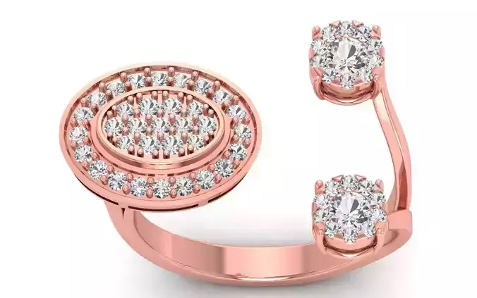 Women Solitaire Ring 3dm STL OBJ FBX  Renders Details