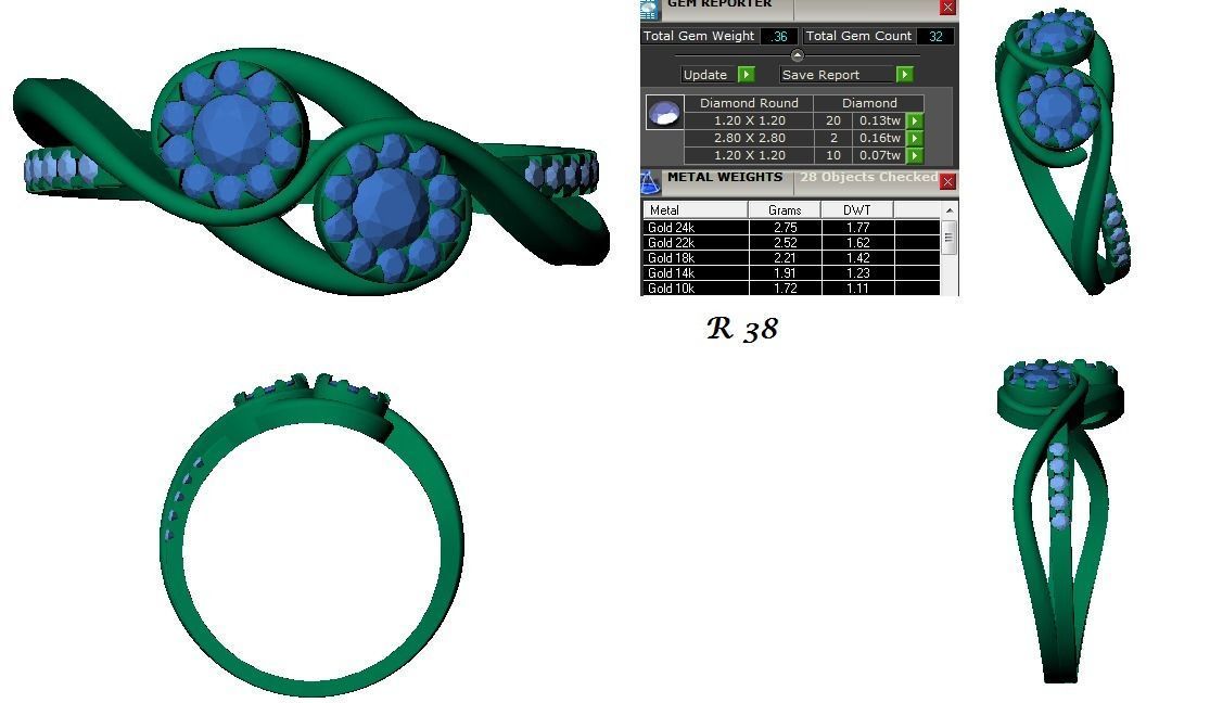 Women Solitaire Ring 3dm STL OBJ FBX  Renders Details 3D print model_3