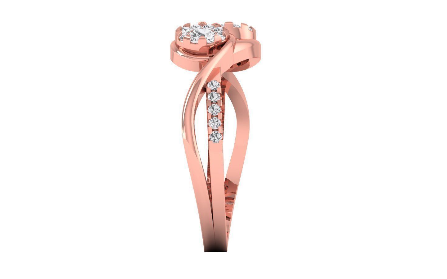 Women Solitaire Ring 3dm STL OBJ FBX  Renders Details 3D print model_2