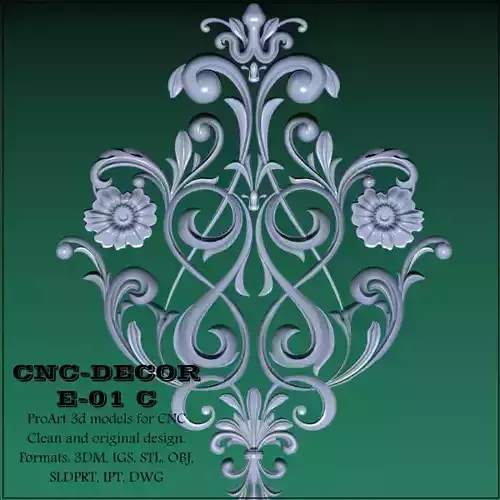 ProArt E01C - Decor for CNC-Architectural-3d Printing Projects   3D model