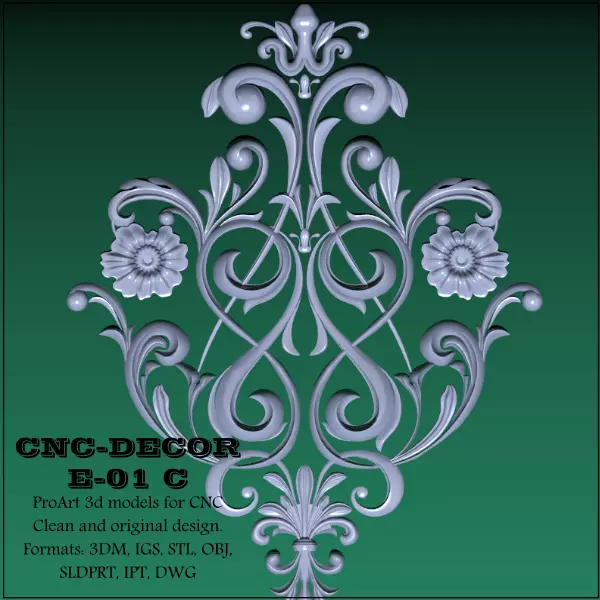 ProArt E01C - Decor for CNC-Architectural-3d Printing Projects 3D model_0