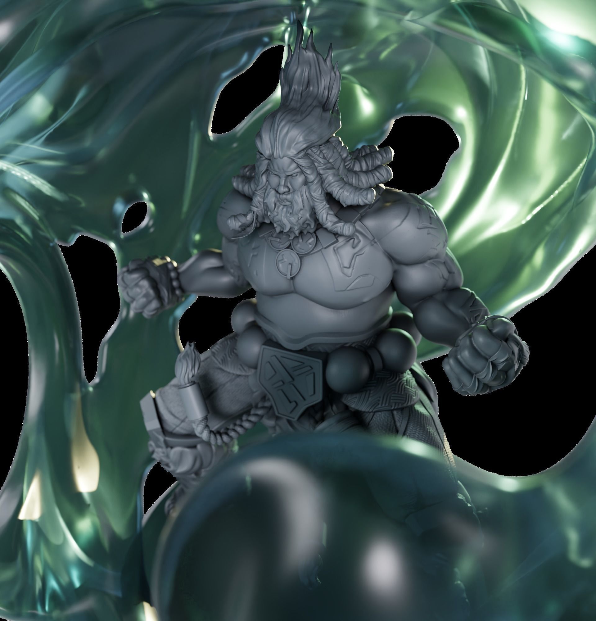 Rework Udyr League of Legend 3d print Figurine model 3D print model_4