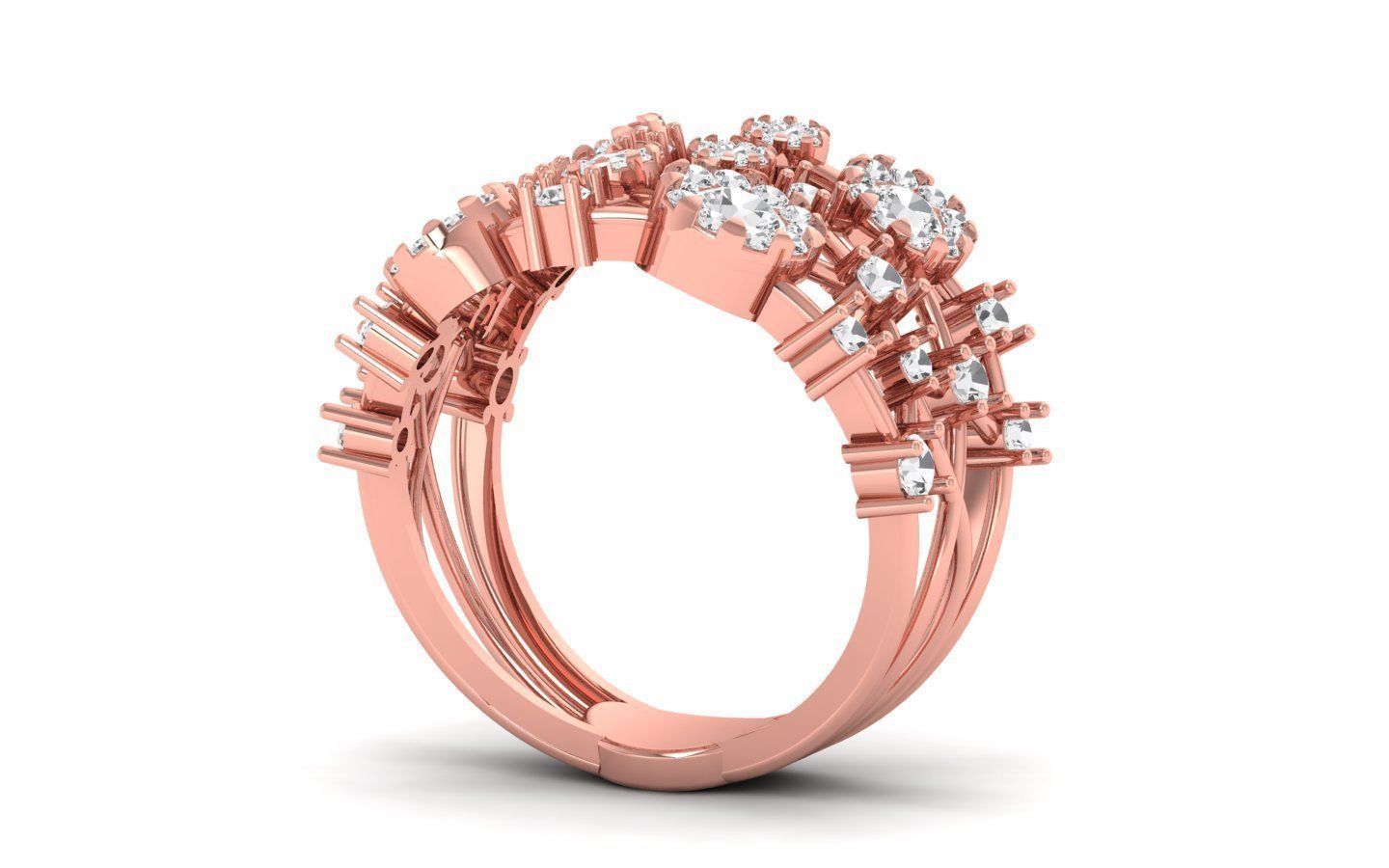 Solitaire Wedding  Women Rings 3D print model_2