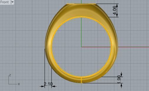 Round Cluster blue stone ring 1953 3D print model 3D print model_5