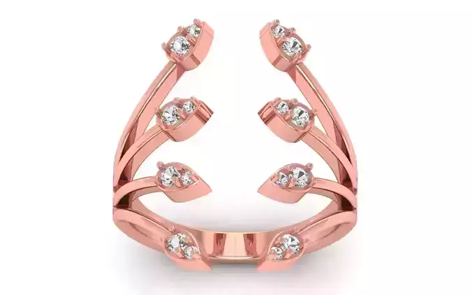 Women Solitaire Ring 3dm STL OBJ FBX  Renders Details