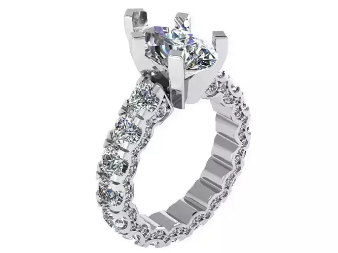 Milgrain Diamond ring 1954 3D print model