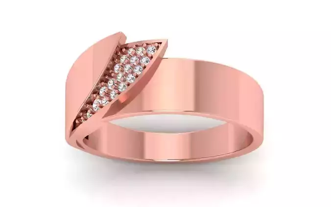 Women Solitaire Band Ring 3dm STL OBJ FBX  Renders Details