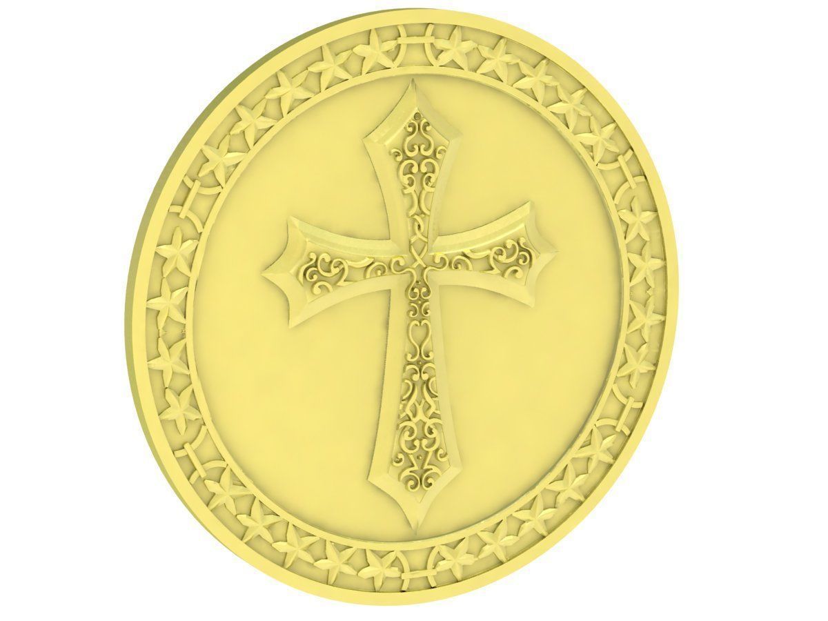 cross pendant 3880 3D print model_2