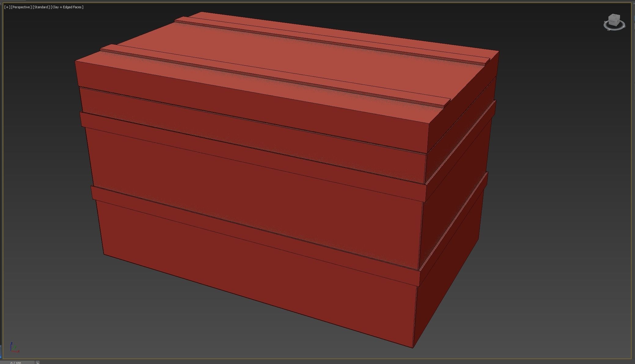 Medieval Treasure Chest Low-poly 3D model_5