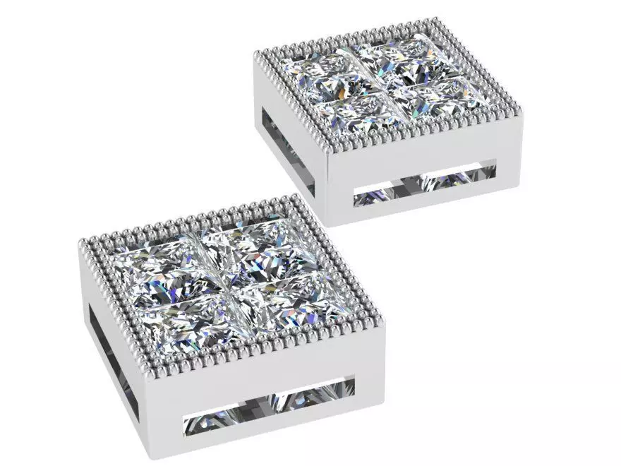 Sparkling earrings 1958 3D print model 3D print model