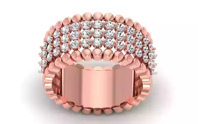  Wedding Solitaire Women Band Ring 3D print model