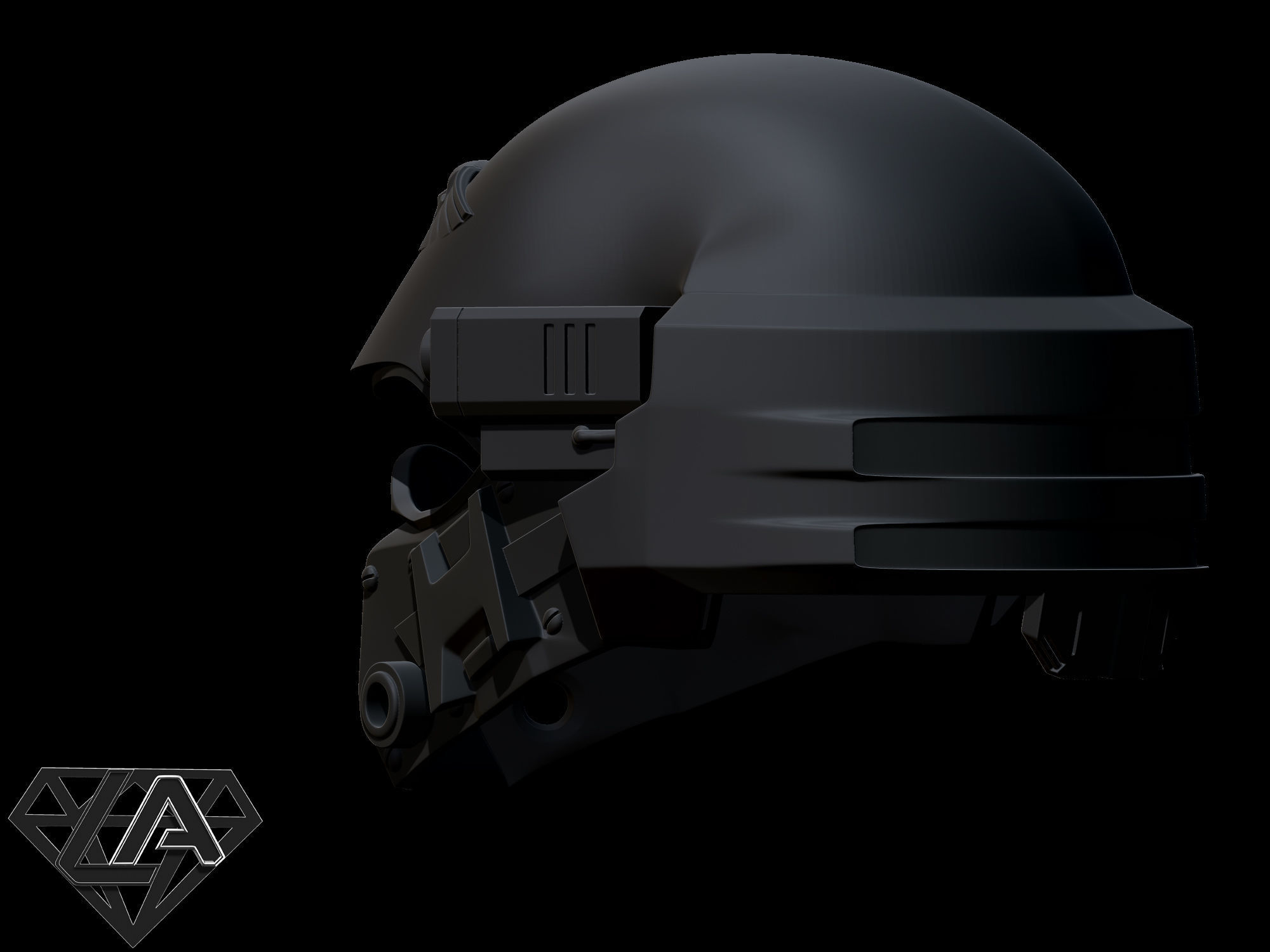Warhammer custom concept helmet 3D print model_8