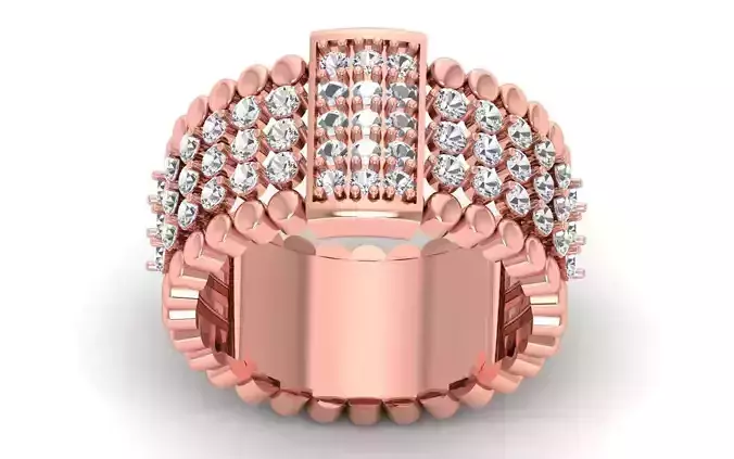  Wedding Solitaire Women Band Ring 3D print model