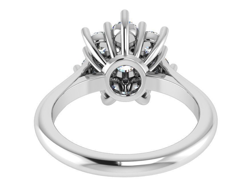 Miracle 8-Stone Diamond ring 1959 3Dprint model 3D print model_3