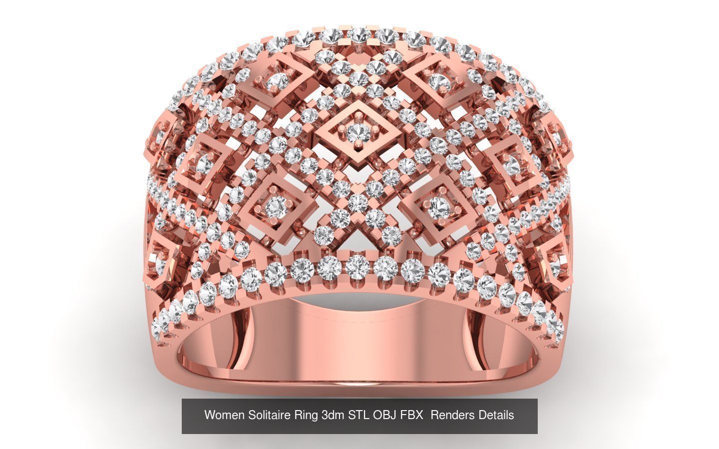 151 Solitaire Rings 3dm STL OBJ FBX  Renders Details Collection _92