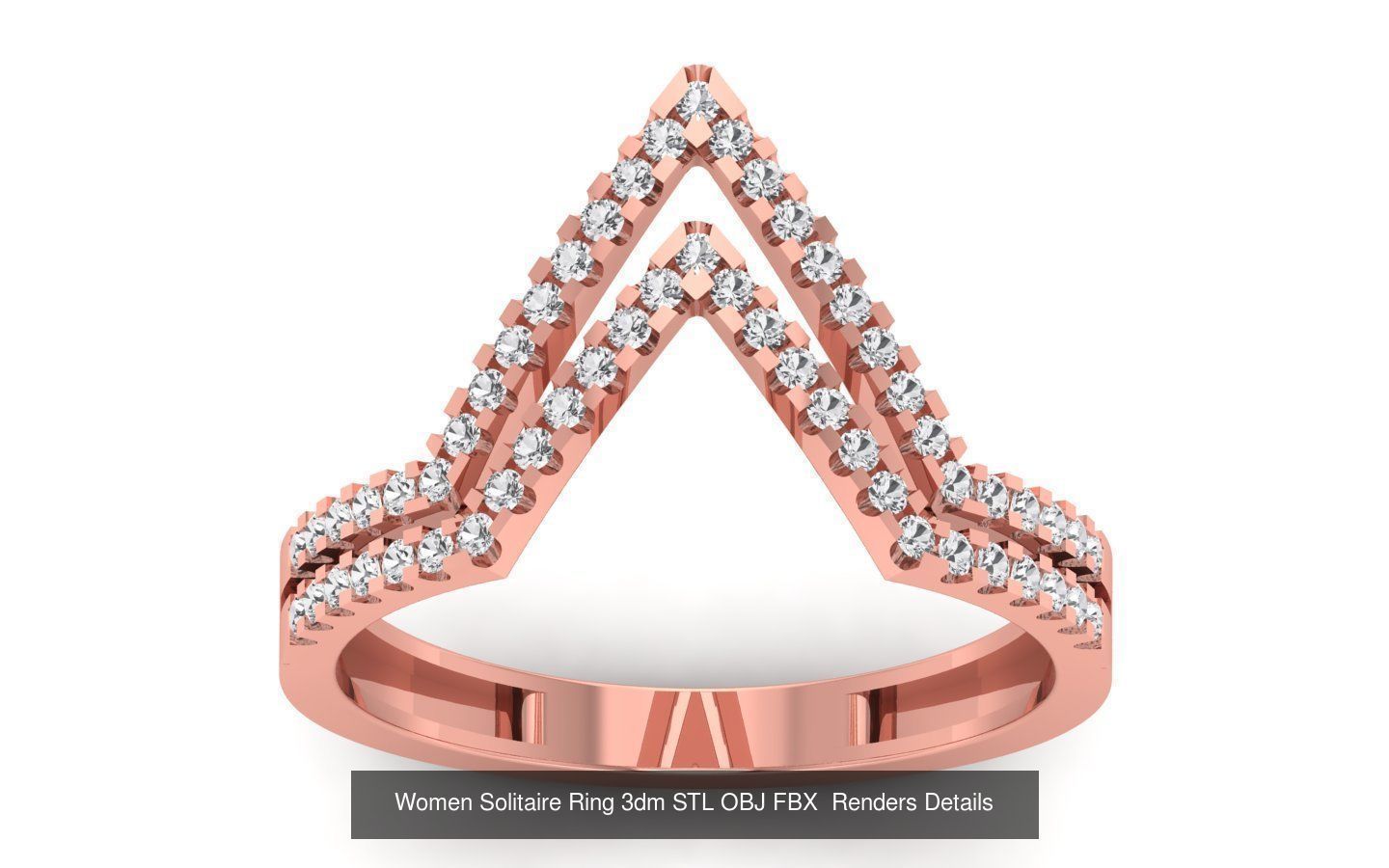 151 Solitaire Rings 3dm STL OBJ FBX  Renders Details Collection _40