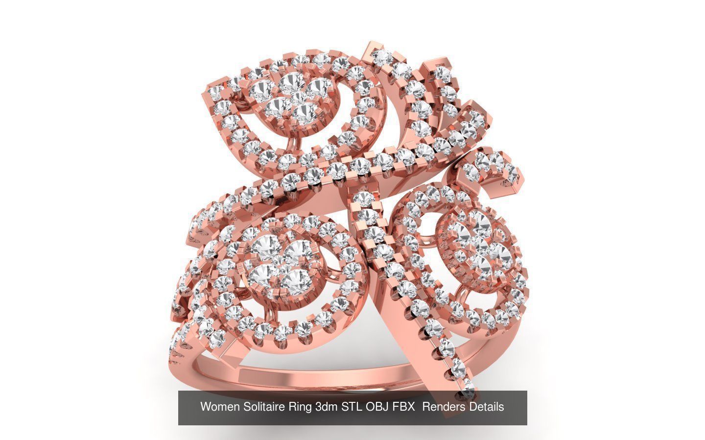 151 Solitaire Rings 3dm STL OBJ FBX  Renders Details Collection _111