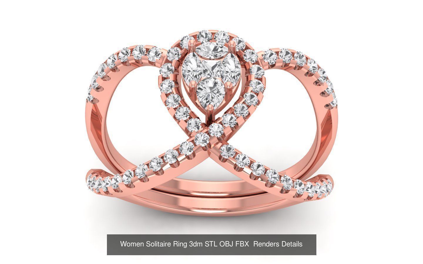 151 Solitaire Rings 3dm STL OBJ FBX  Renders Details Collection _62