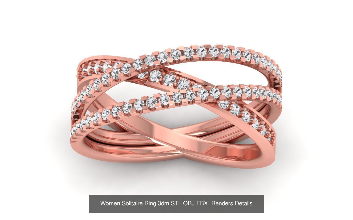 151 Solitaire Rings 3dm STL OBJ FBX  Renders Details Collection _33