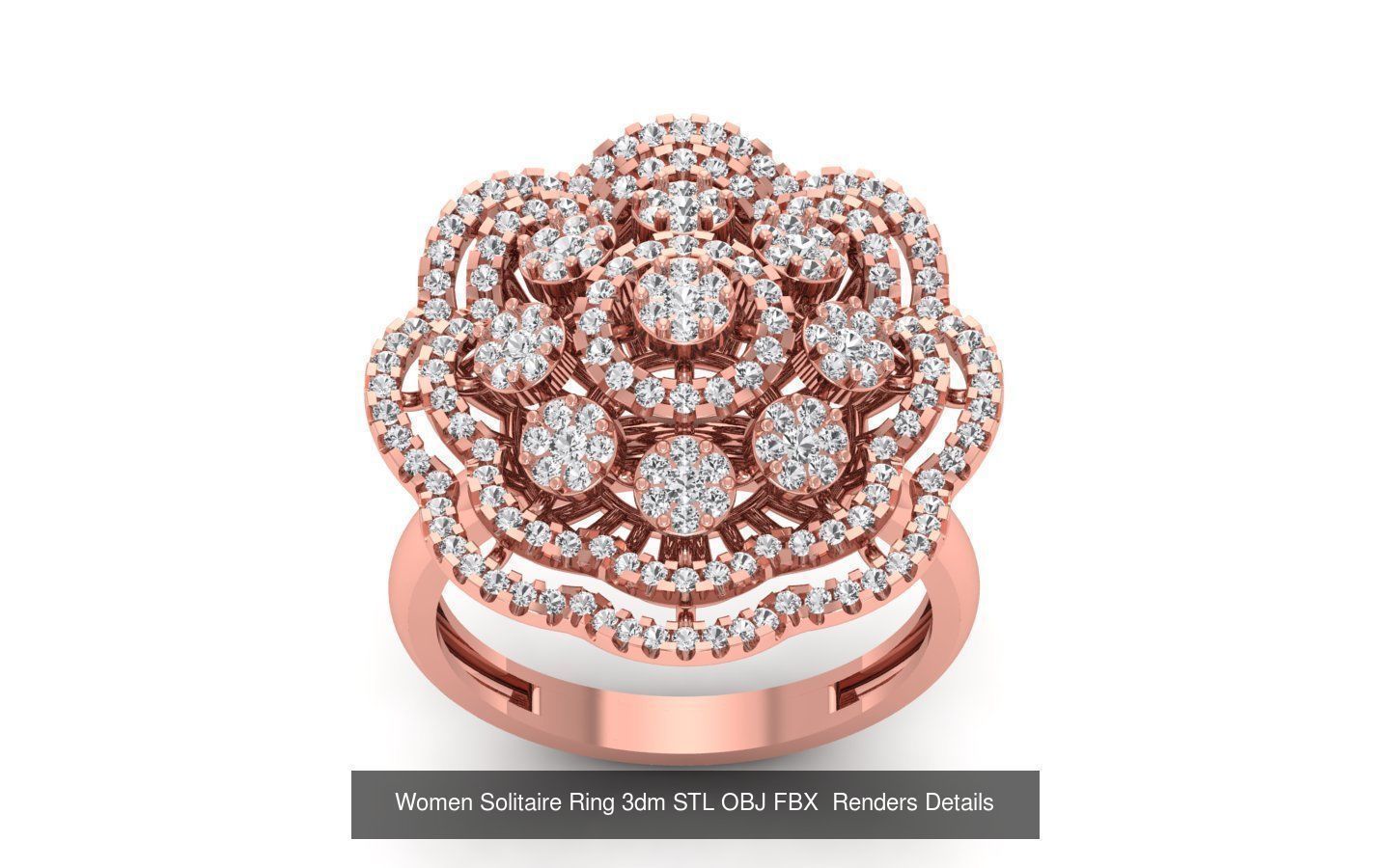 151 Solitaire Rings 3dm STL OBJ FBX  Renders Details Collection _87