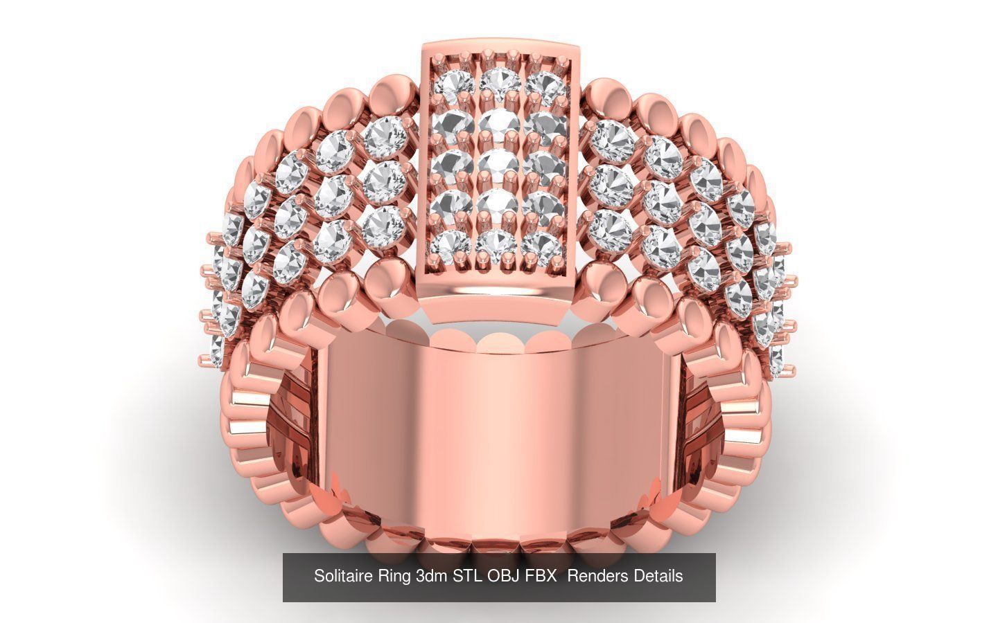 151 Solitaire Rings 3dm STL OBJ FBX  Renders Details Collection _163