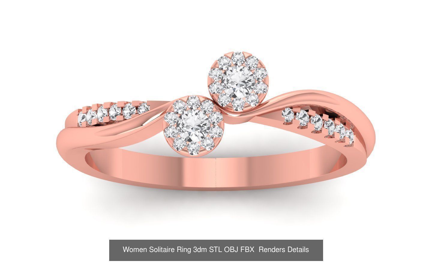 151 Solitaire Rings 3dm STL OBJ FBX  Renders Details Collection _134