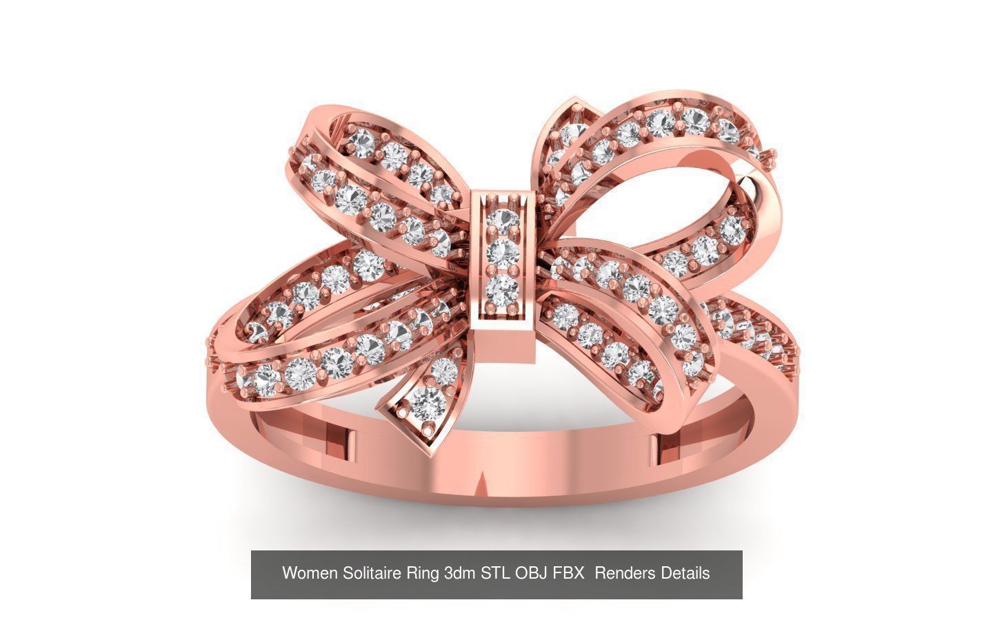 151 Solitaire Rings 3dm STL OBJ FBX  Renders Details Collection _143