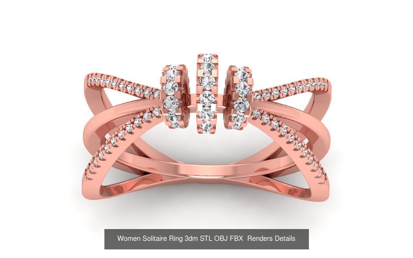 151 Solitaire Rings 3dm STL OBJ FBX  Renders Details Collection _17