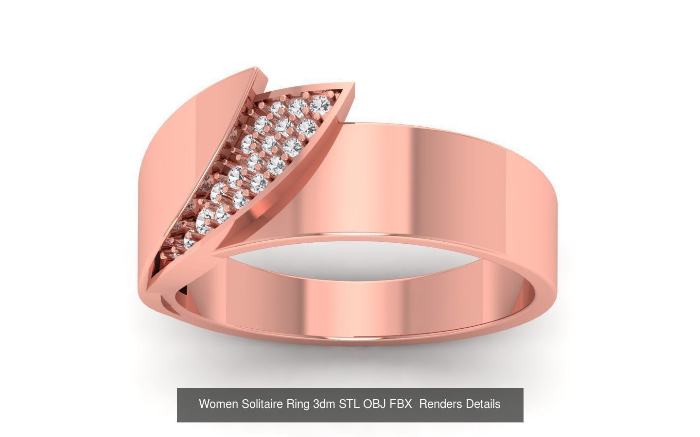 151 Solitaire Rings 3dm STL OBJ FBX  Renders Details Collection _148