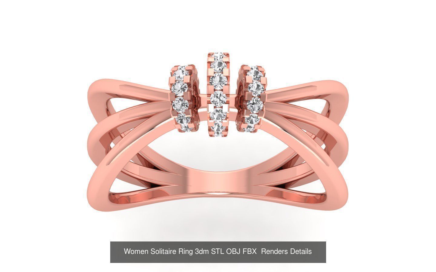 151 Solitaire Rings 3dm STL OBJ FBX  Renders Details Collection _18
