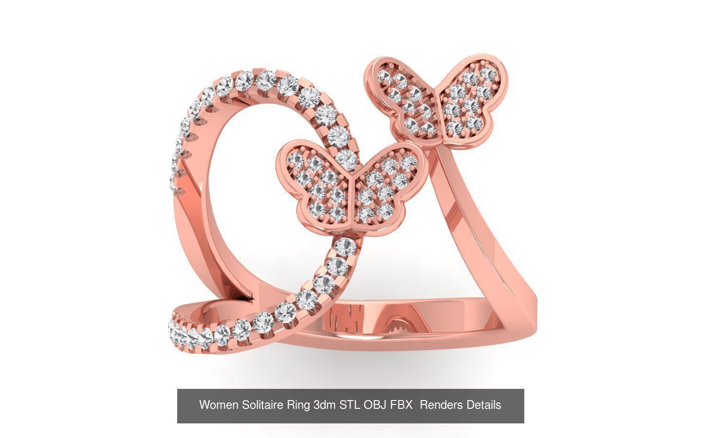 151 Solitaire Rings 3dm STL OBJ FBX  Renders Details Collection _16