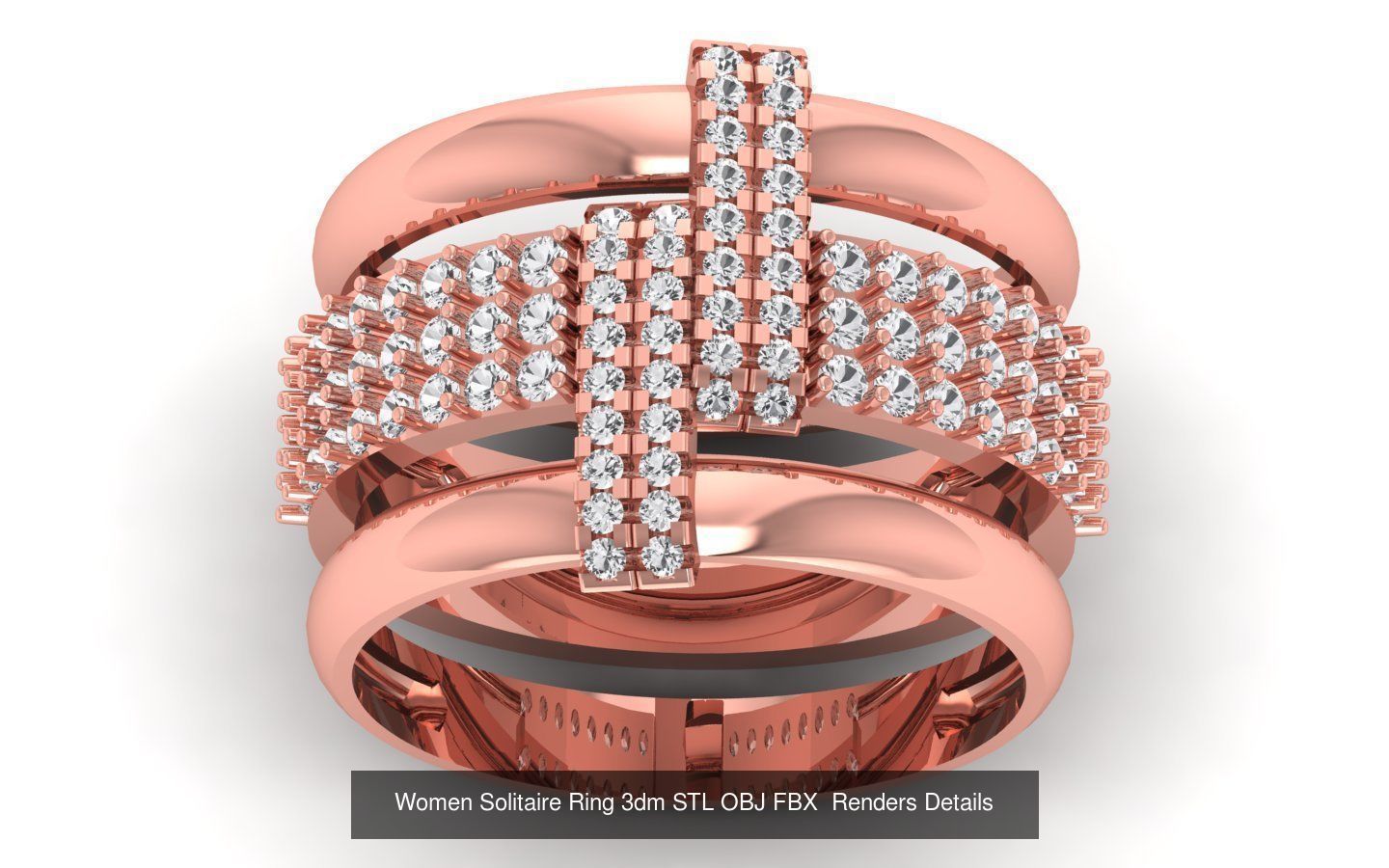 151 Solitaire Rings 3dm STL OBJ FBX  Renders Details Collection _139