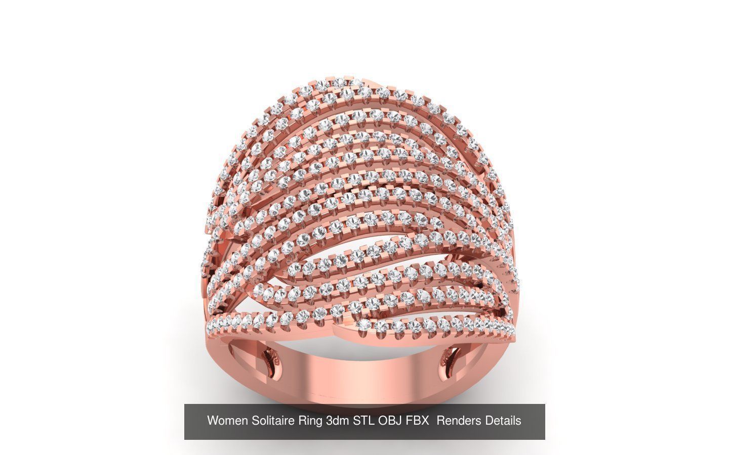 151 Solitaire Rings 3dm STL OBJ FBX  Renders Details Collection _94