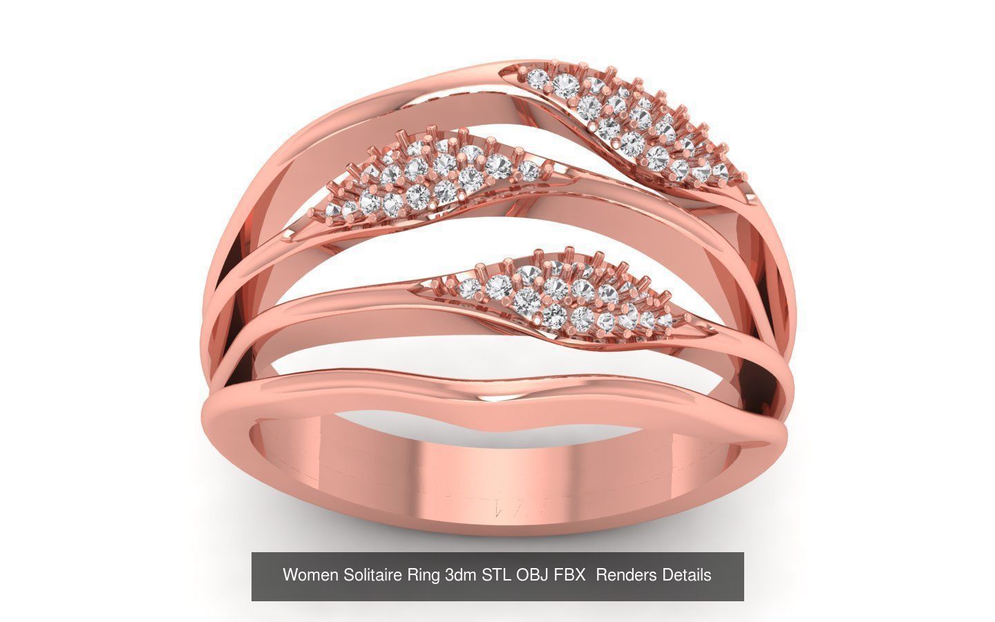 151 Solitaire Rings 3dm STL OBJ FBX  Renders Details Collection _155