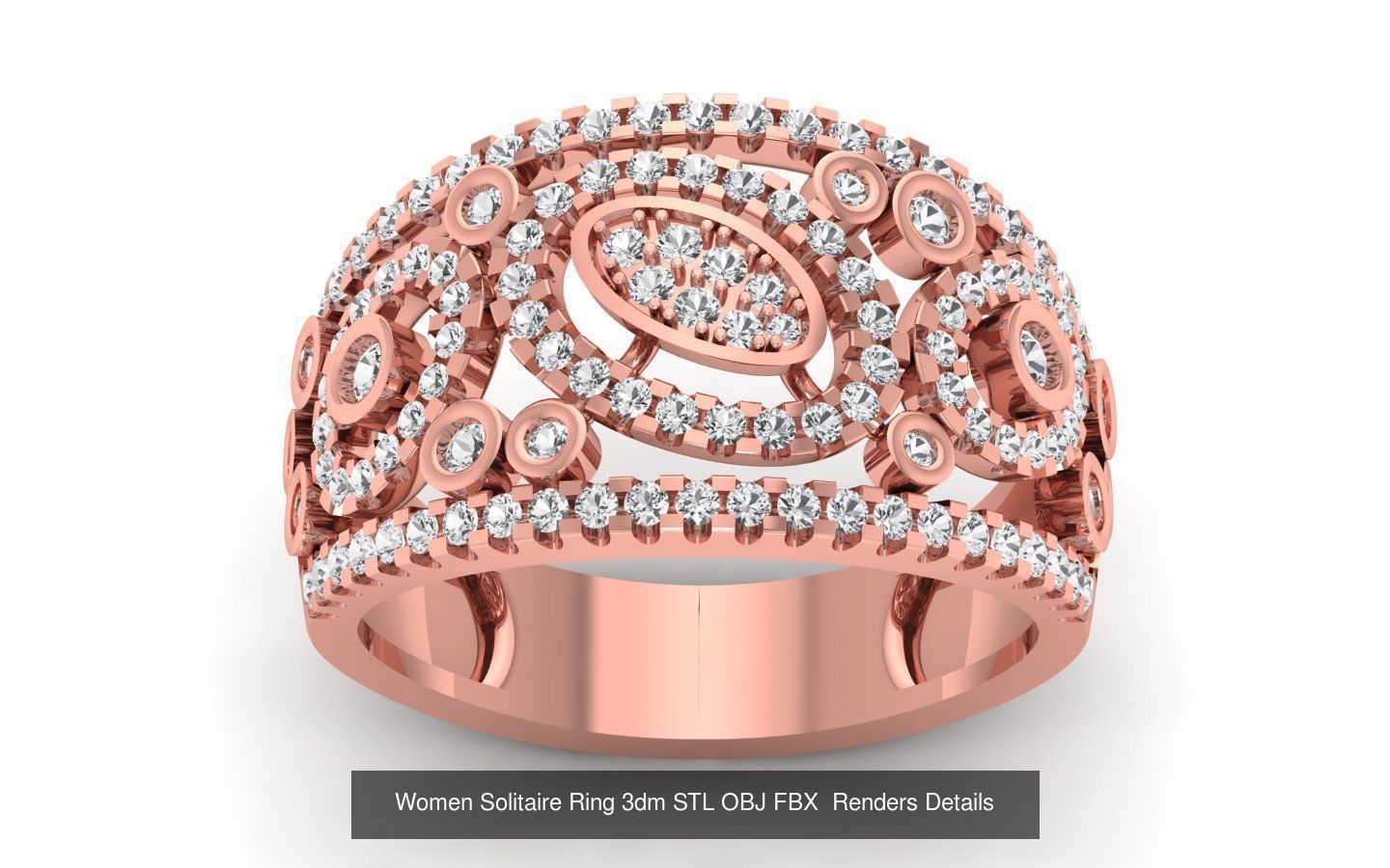 151 Solitaire Rings 3dm STL OBJ FBX  Renders Details Collection _90