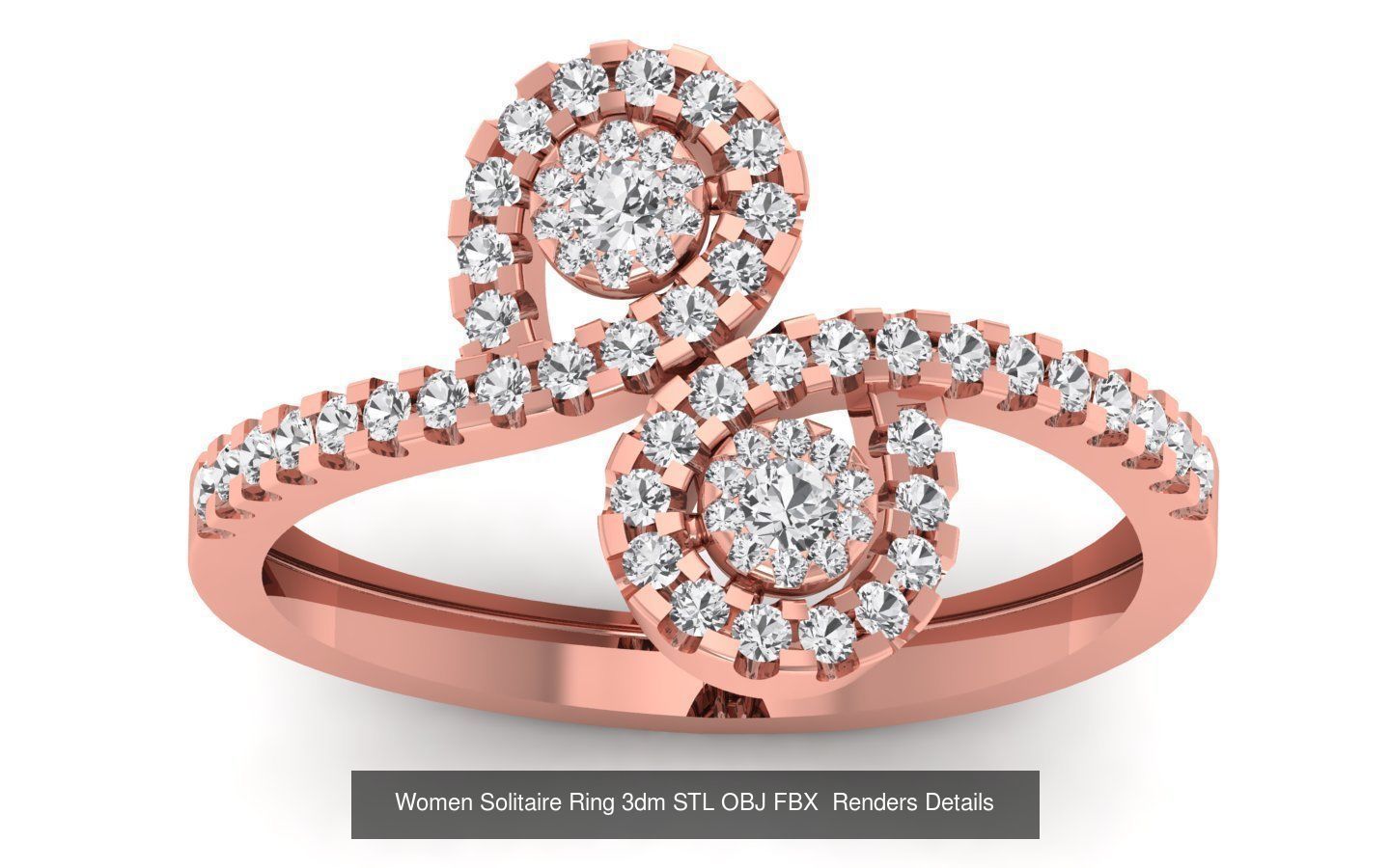 151 Solitaire Rings 3dm STL OBJ FBX  Renders Details Collection _132