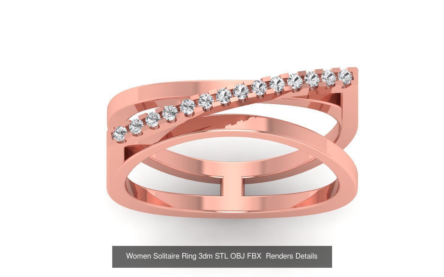 151 Solitaire Rings 3dm STL OBJ FBX  Renders Details Collection _14