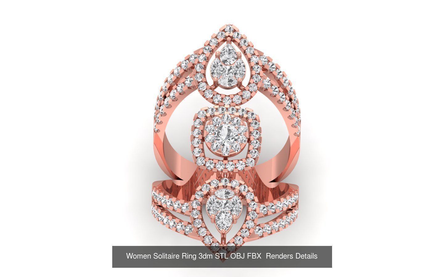 151 Solitaire Rings 3dm STL OBJ FBX  Renders Details Collection _106