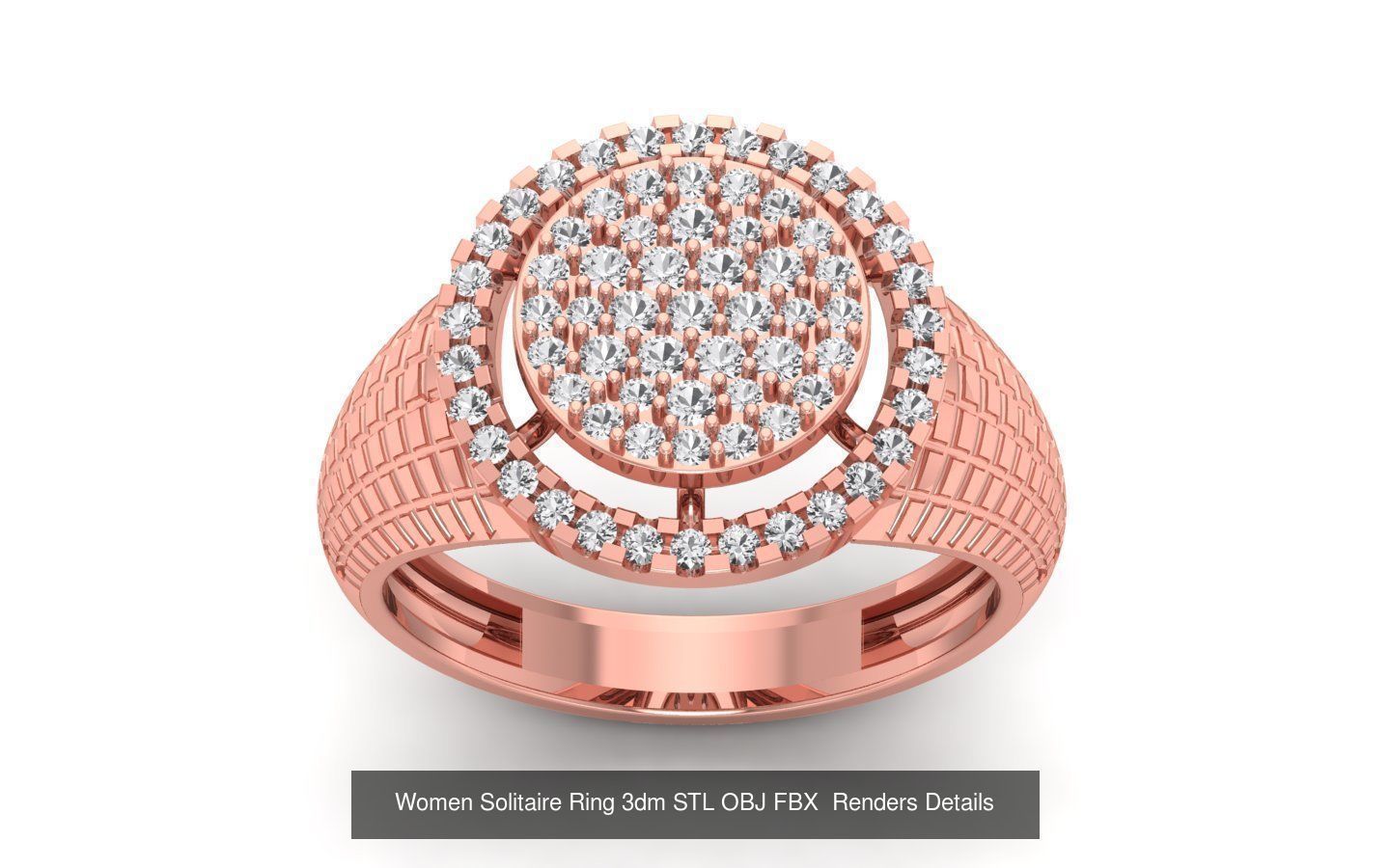 151 Solitaire Rings 3dm STL OBJ FBX  Renders Details Collection _60