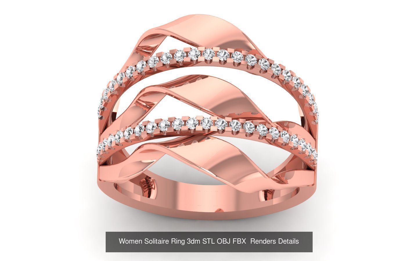 151 Solitaire Rings 3dm STL OBJ FBX  Renders Details Collection _161