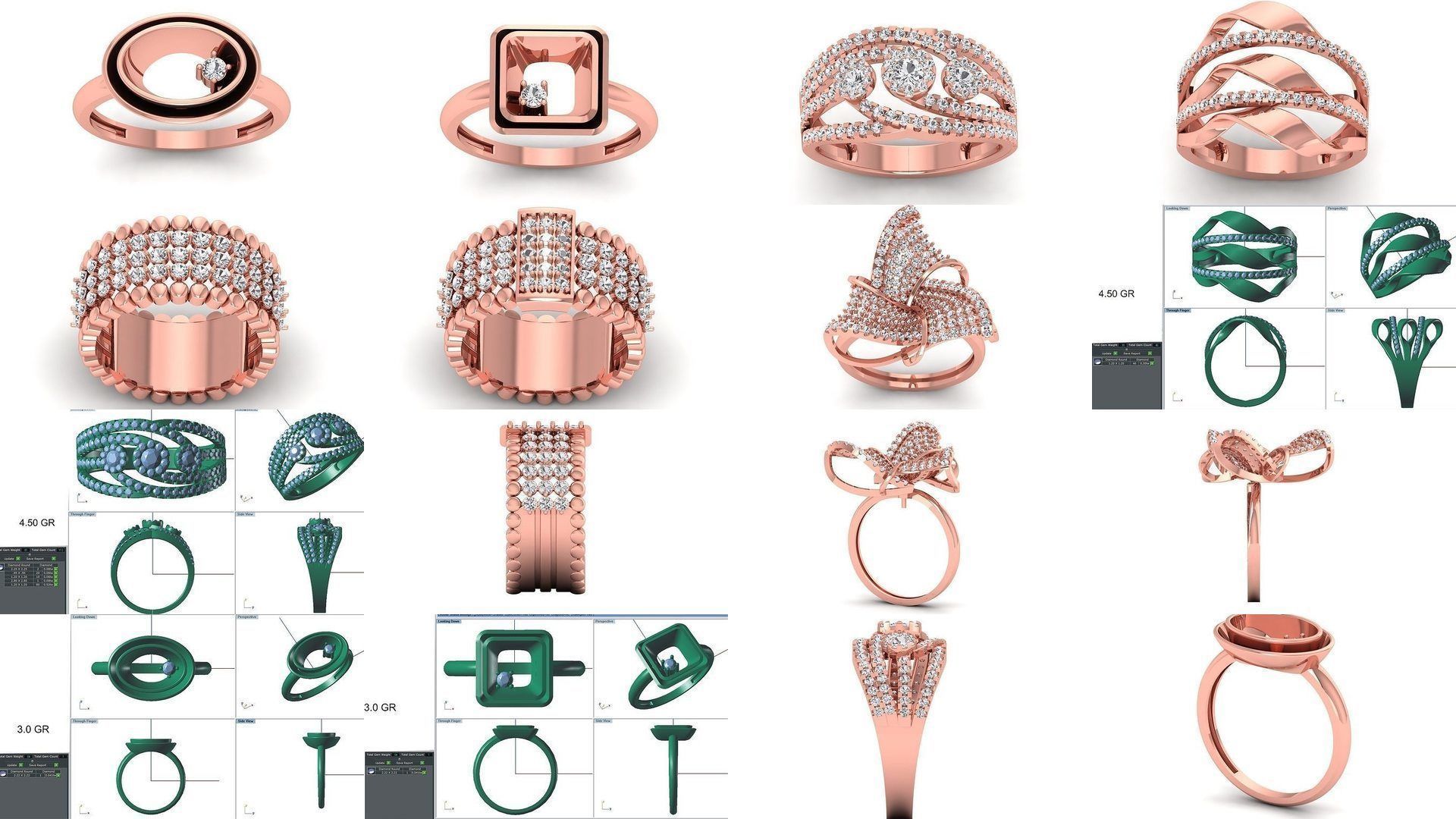 151 Solitaire Rings 3dm STL OBJ FBX  Renders Details Collection _12
