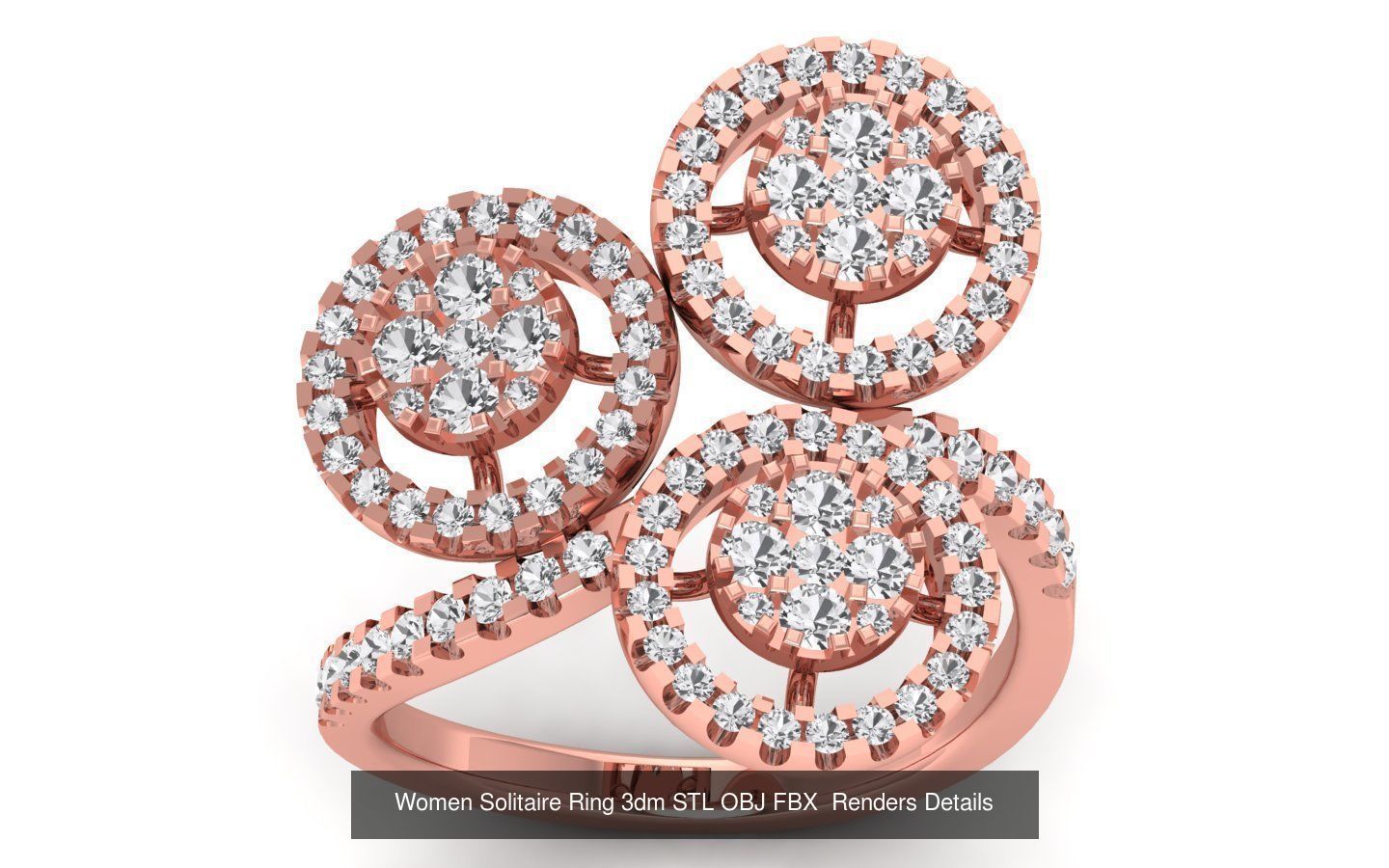 151 Solitaire Rings 3dm STL OBJ FBX  Renders Details Collection _110