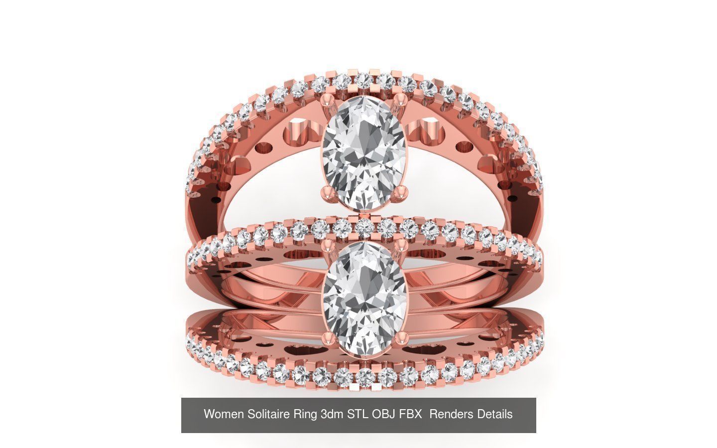 151 Solitaire Rings 3dm STL OBJ FBX  Renders Details Collection _23