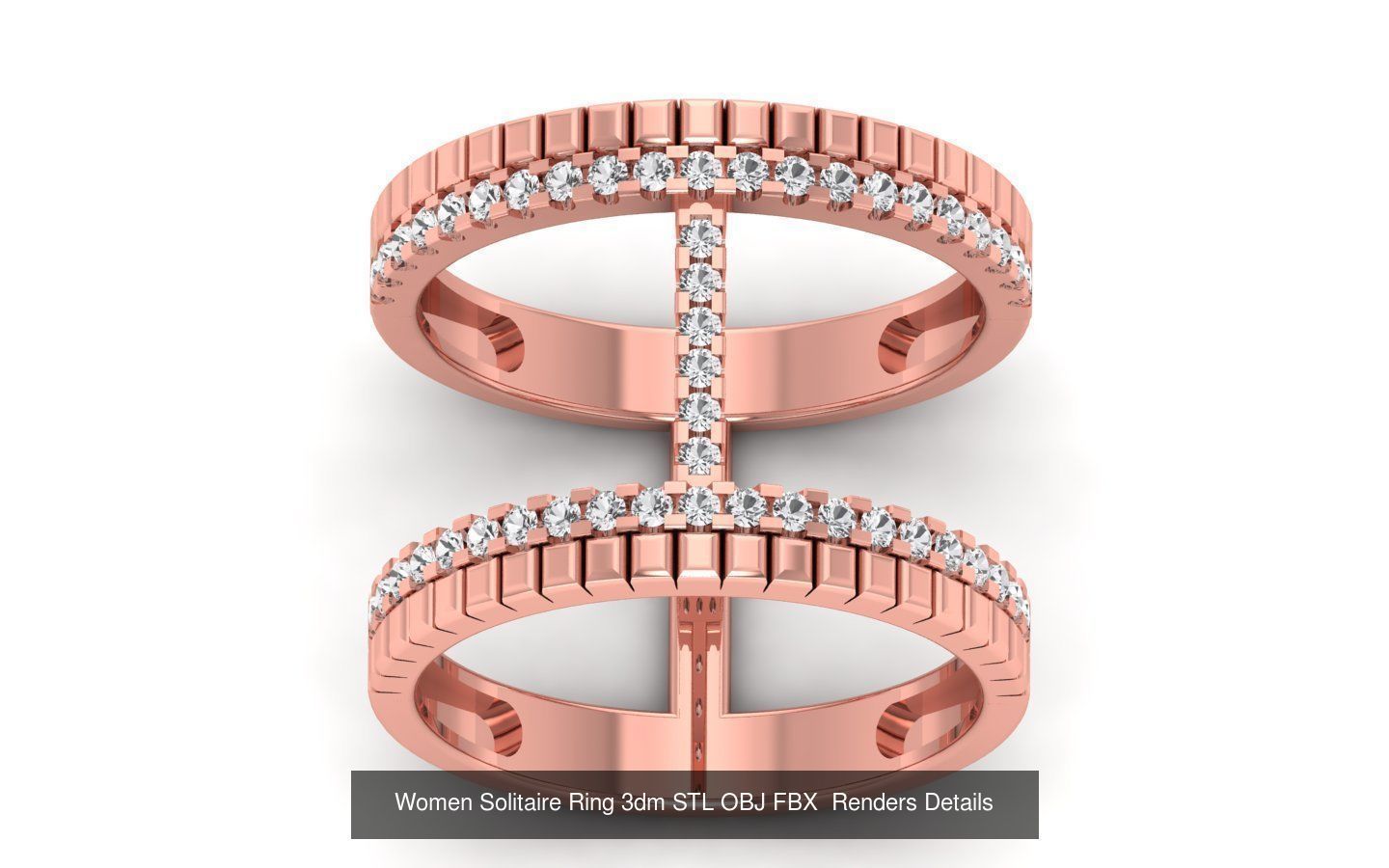 151 Solitaire Rings 3dm STL OBJ FBX  Renders Details Collection _131