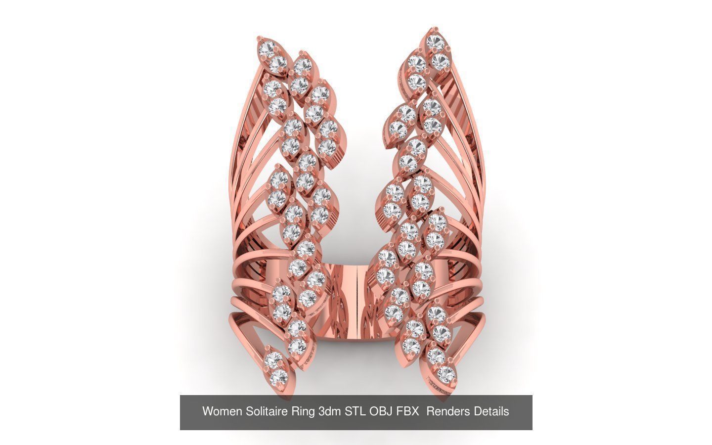 151 Solitaire Rings 3dm STL OBJ FBX  Renders Details Collection _145