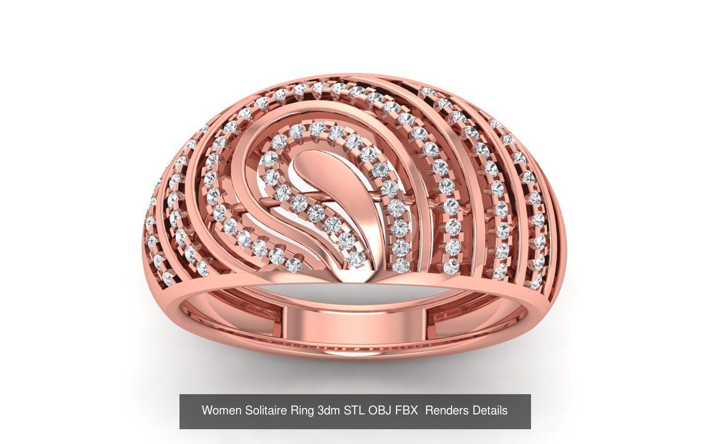 151 Solitaire Rings 3dm STL OBJ FBX  Renders Details Collection _56